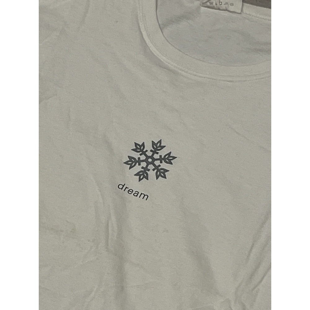 Men's VTG Spirit Snowflake "dream" Single Stitch White T-Shirt M - Picture 3 of 6